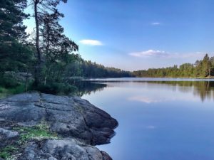 Morning lake at Tyresta